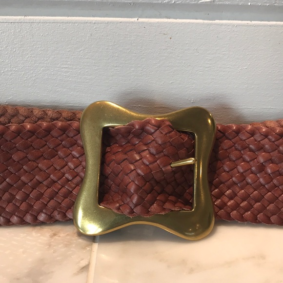 Ralph Lauren Woven Belt with Gold Buckle - Picture 4 of 8